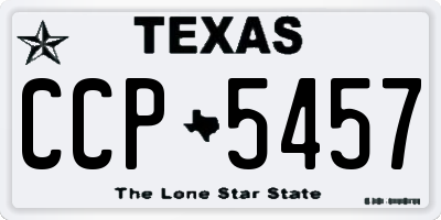 TX license plate CCP5457