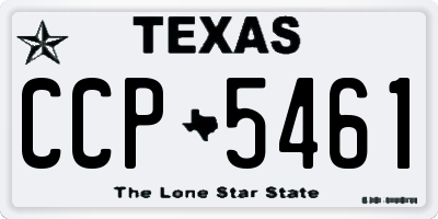 TX license plate CCP5461
