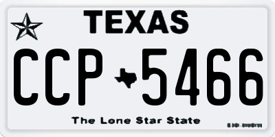 TX license plate CCP5466