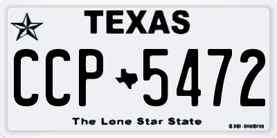 TX license plate CCP5472