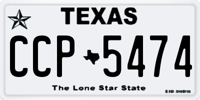 TX license plate CCP5474