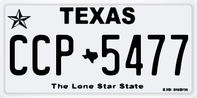 TX license plate CCP5477