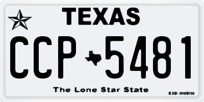 TX license plate CCP5481