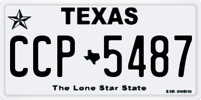 TX license plate CCP5487