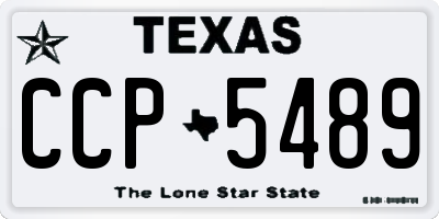 TX license plate CCP5489