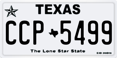 TX license plate CCP5499