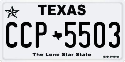 TX license plate CCP5503