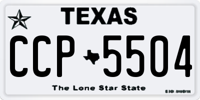 TX license plate CCP5504