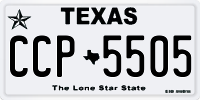 TX license plate CCP5505
