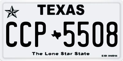 TX license plate CCP5508