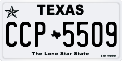 TX license plate CCP5509