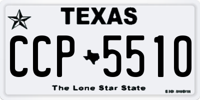 TX license plate CCP5510