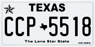TX license plate CCP5518