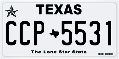 TX license plate CCP5531