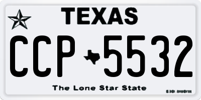 TX license plate CCP5532