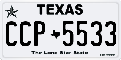 TX license plate CCP5533