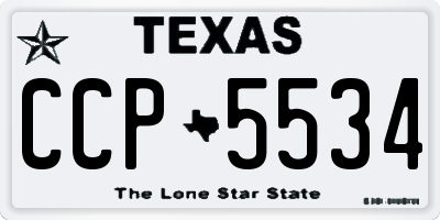 TX license plate CCP5534