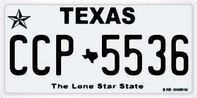 TX license plate CCP5536