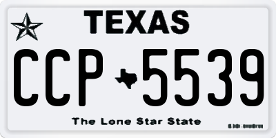 TX license plate CCP5539
