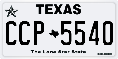 TX license plate CCP5540