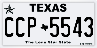 TX license plate CCP5543
