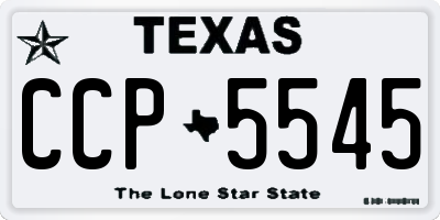 TX license plate CCP5545