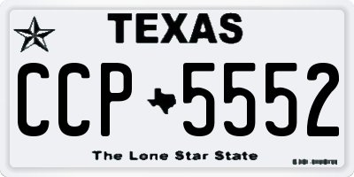 TX license plate CCP5552