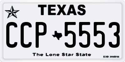 TX license plate CCP5553