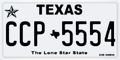TX license plate CCP5554