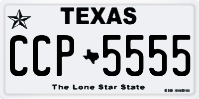 TX license plate CCP5555