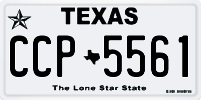 TX license plate CCP5561
