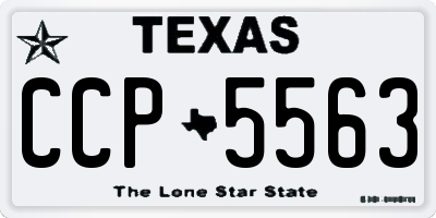 TX license plate CCP5563