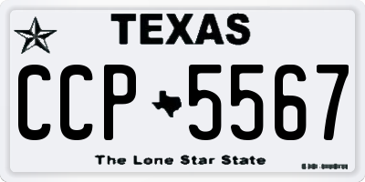 TX license plate CCP5567