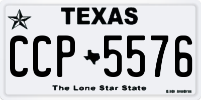 TX license plate CCP5576