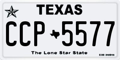 TX license plate CCP5577