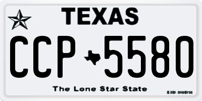 TX license plate CCP5580