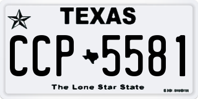TX license plate CCP5581