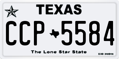 TX license plate CCP5584
