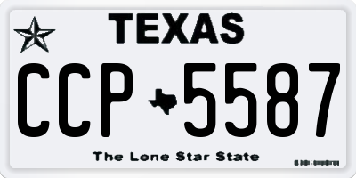 TX license plate CCP5587
