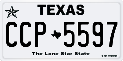 TX license plate CCP5597
