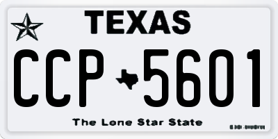 TX license plate CCP5601