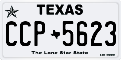 TX license plate CCP5623