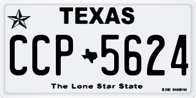TX license plate CCP5624