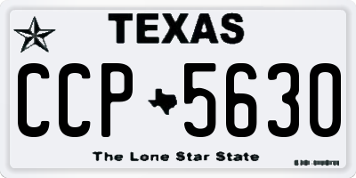 TX license plate CCP5630