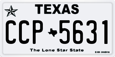 TX license plate CCP5631