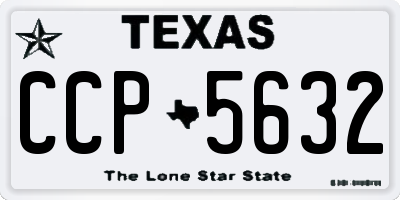 TX license plate CCP5632