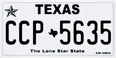 TX license plate CCP5635
