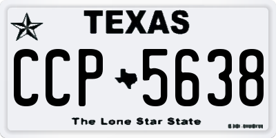 TX license plate CCP5638