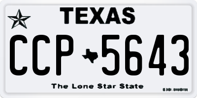 TX license plate CCP5643