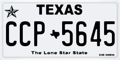 TX license plate CCP5645